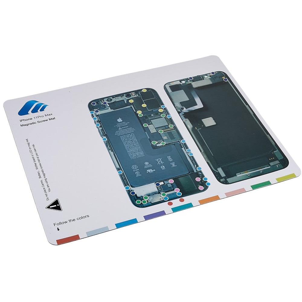KAIGEXIN for iPhone 11 Pro Max Screw Diagram Keeper Chart Mat Magnetic Guide Pad Phone Repair Tools