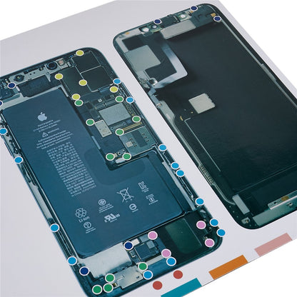 KAIGEXIN for iPhone 11 Pro Max Screw Diagram Keeper Chart Mat Magnetic Guide Pad Phone Repair Tools