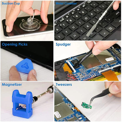 120 Bits Cellphone Repair Tool Kit for iPhone, iPad, Camera Precision Screwdriver Set