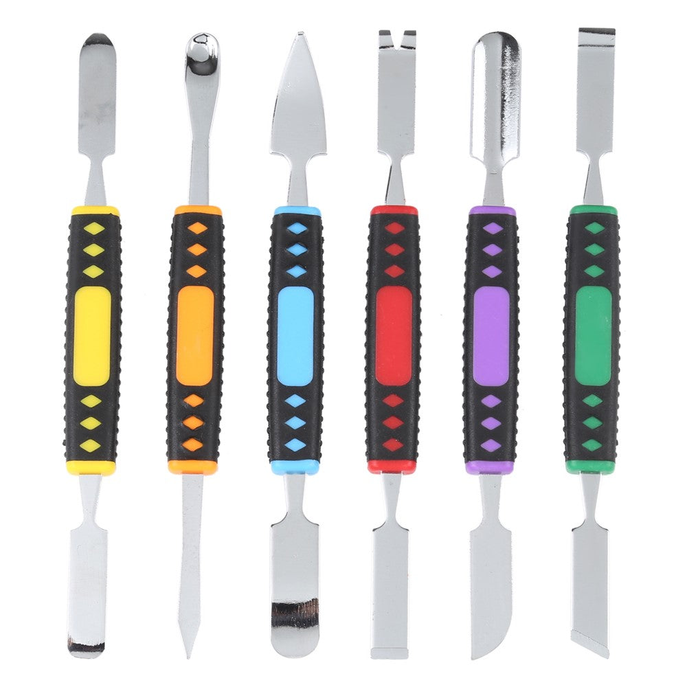 6Pcs / Set Metal Crowbar Phone Laptop Tablet Screen Opening Glue Removal Pry Tools Kit