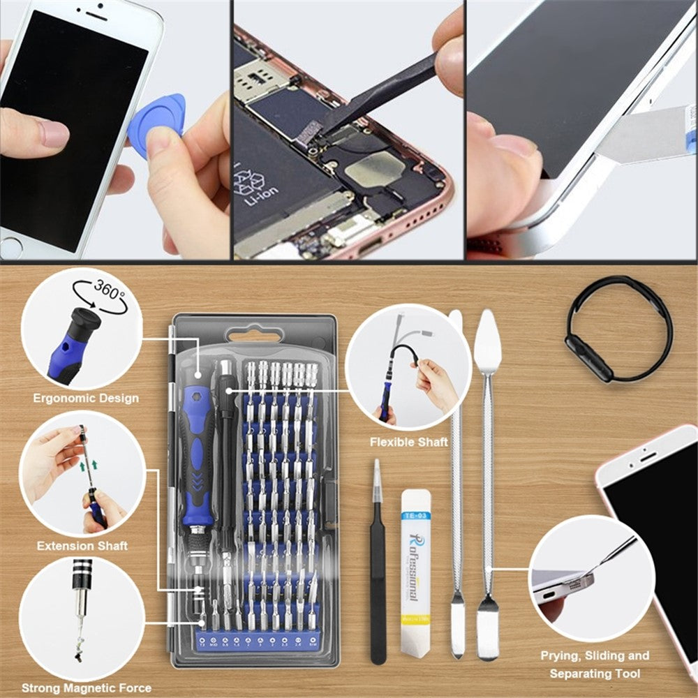 80-in-1 Precision Screwdriver Set 58-Bits Screw Driver Repair Tool Kit for Cell Phones, Cameras, Drones