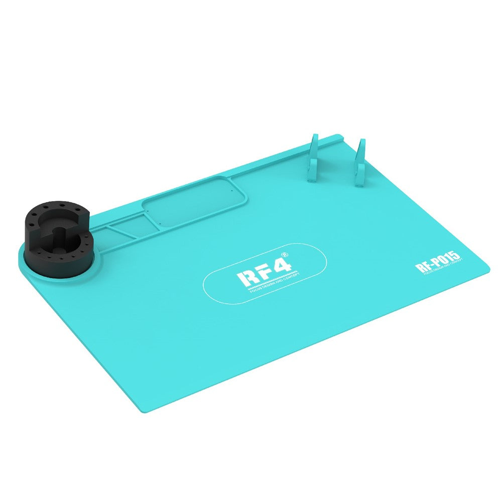 RF4 RF-PO15 Phone Repair Pad Silicone High Temperature Maintenance Mat with Storage Bracket for BGA Soldering Station