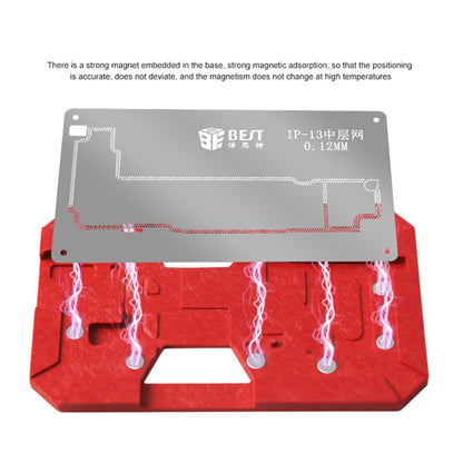 BEST BST-082 For iPhone 13 Series CPU Soldering Reballing Stencil Cell Phone Magnetic Tinning Plate