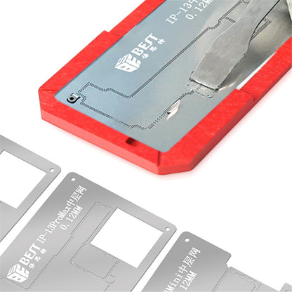 BEST BST-082 For iPhone 13 Series CPU Soldering Reballing Stencil Cell Phone Magnetic Tinning Plate