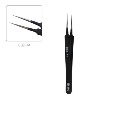 BEST 9Pcs Precision Tweezers Set Anti-Slip Metal Tweezers Kit Multi-Standard Tweezers for Lab, Electronics, Jewelry