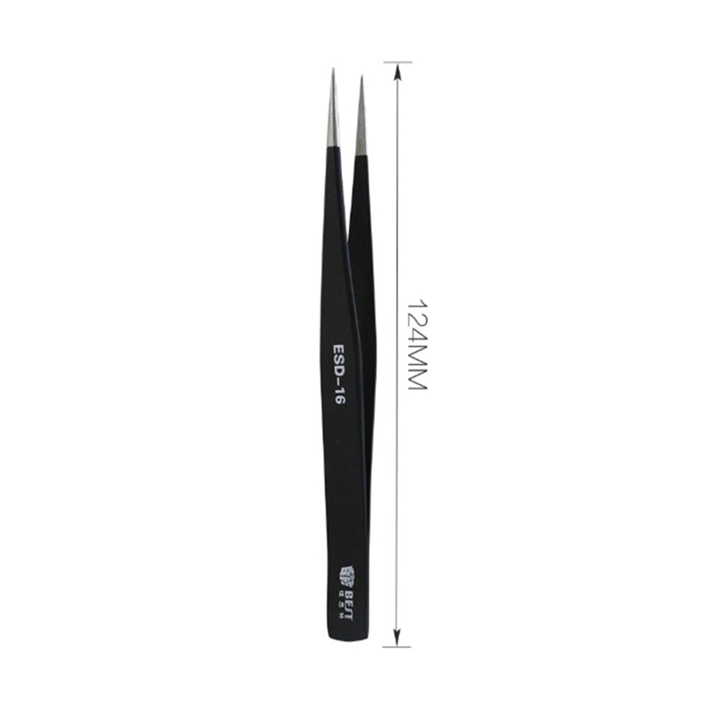 BEST 9Pcs Precision Tweezers Set Anti-Slip Metal Tweezers Kit Multi-Standard Tweezers for Lab, Electronics, Jewelry
