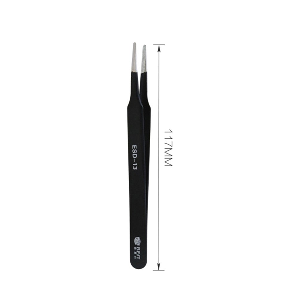 BEST 9Pcs Precision Tweezers Set Anti-Slip Metal Tweezers Kit Multi-Standard Tweezers for Lab, Electronics, Jewelry