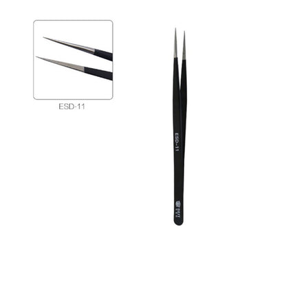BEST 9Pcs Precision Tweezers Set Anti-Slip Metal Tweezers Kit Multi-Standard Tweezers for Lab, Electronics, Jewelry