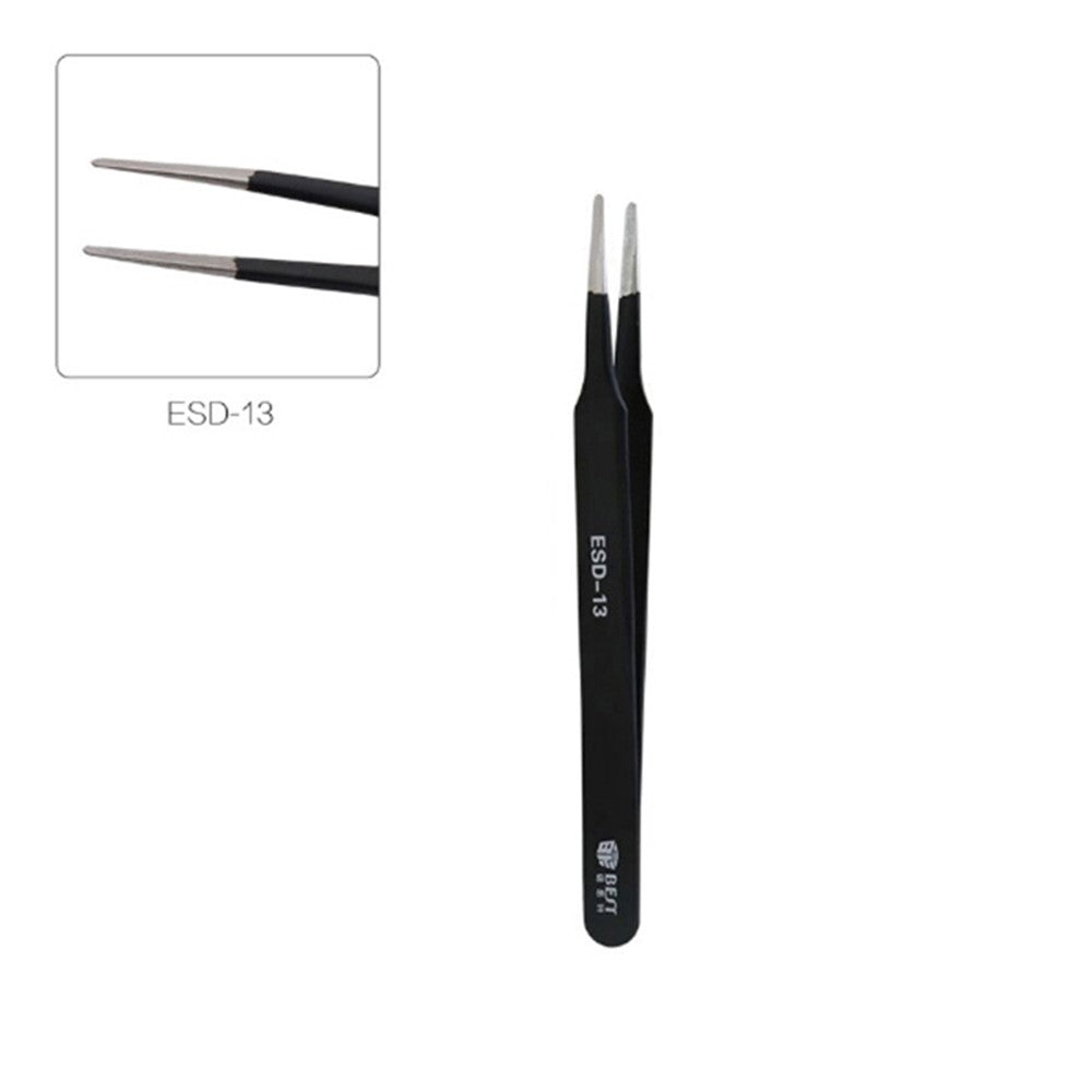 BEST 9Pcs Precision Tweezers Set Anti-Slip Metal Tweezers Kit Multi-Standard Tweezers for Lab, Electronics, Jewelry