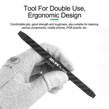 RELIFE RL-060B Carbon Fiber Non-magnetic Crowbar Tablet Phone Disassemble Pry Bar Repair Tool