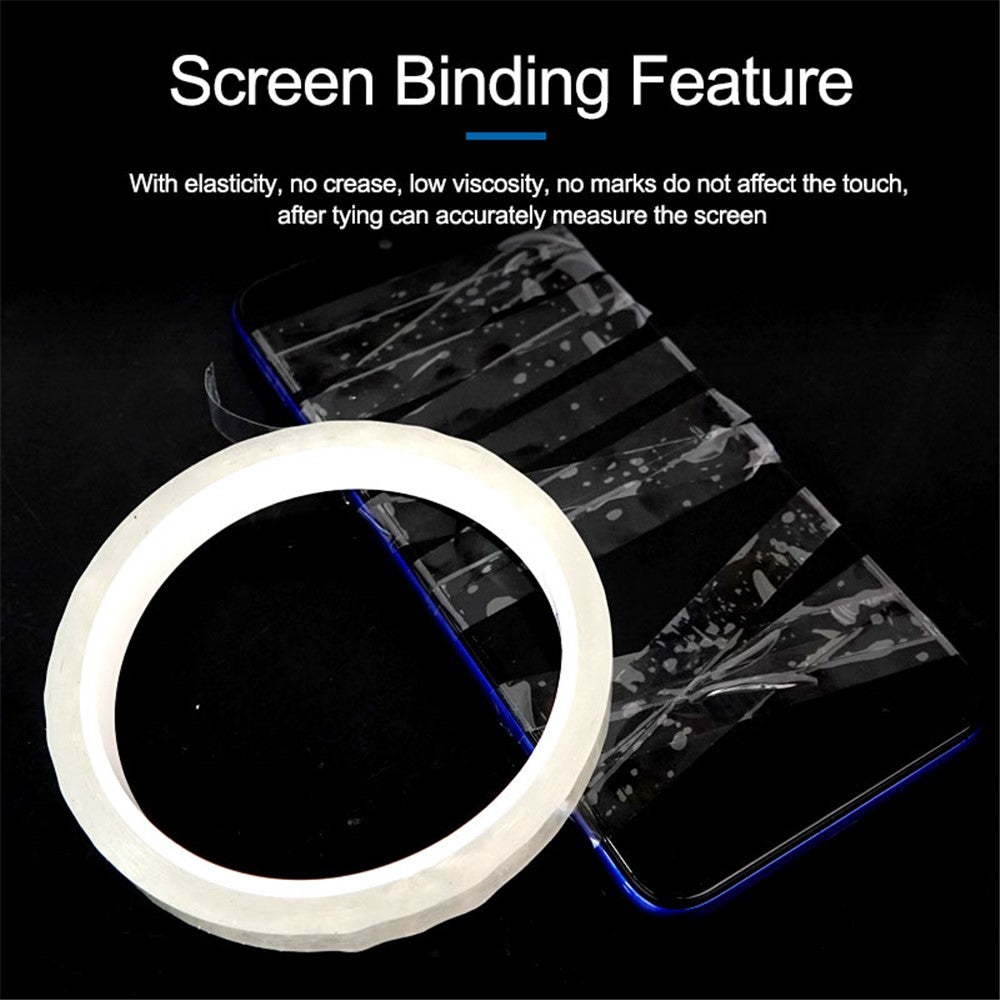 SUNSHINE 50m x 10mm Adhesive No Trace Clear Tape for Phone Tablet LCD Screen
