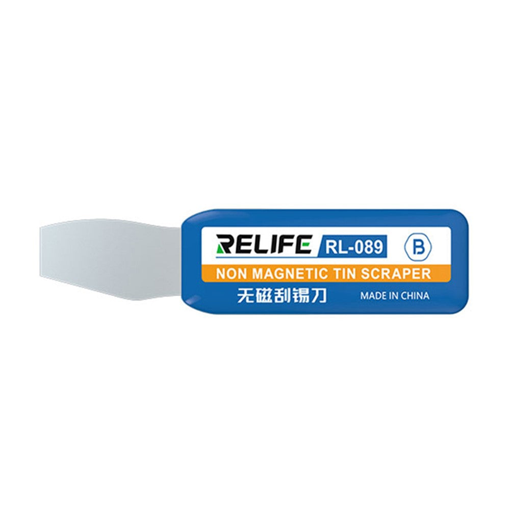 RELIFE RL-089 Non-Magnetic Tin Scraper Set Multi-Angle Design Portable Handle Scraper for Motherboard / CPU / IC