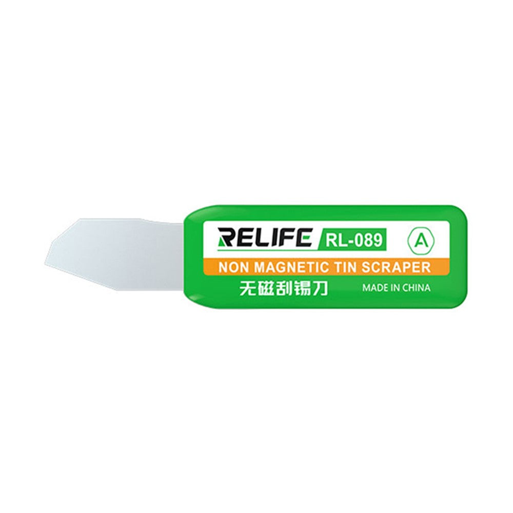 RELIFE RL-089 Non-Magnetic Tin Scraper Set Multi-Angle Design Portable Handle Scraper for Motherboard / CPU / IC