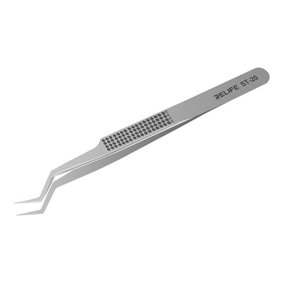 RELIFE ST-20 Chip Placement Tin Positioning Tweezers Anti-magnetic Adsorption Tweezers