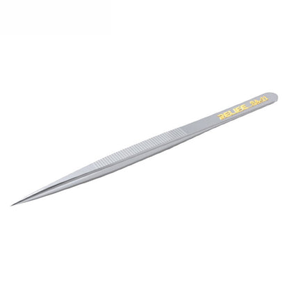 RELIFE SA-11 Stainless Steel Fine Tip Straight Tweezers Electronic Device Precision Repair Tool