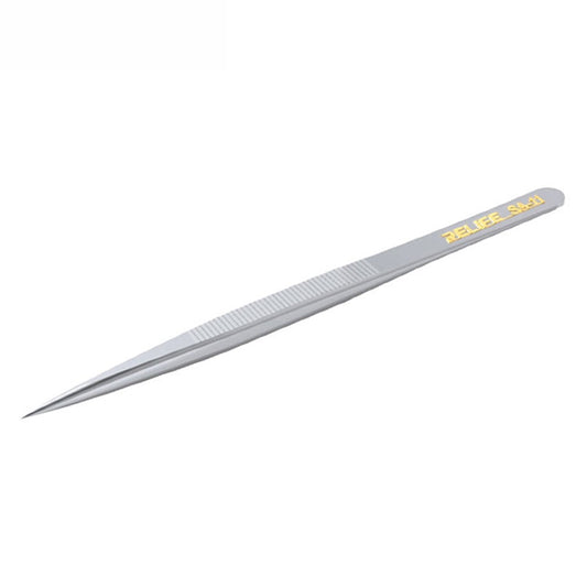RELIFE SA-11 Stainless Steel Fine Tip Straight Tweezers Electronic Device Precision Repair Tool