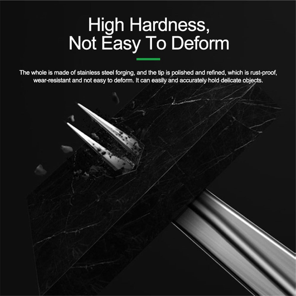 RELIFE SA-11 Stainless Steel Fine Tip Straight Tweezers Electronic Device Precision Repair Tool