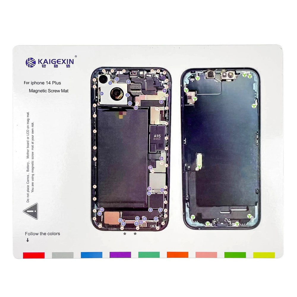 4Pcs Magnetic Work Pad for iPhone 14 Series Phone Repairing Magnetic Screw Mat Maintenance Pad