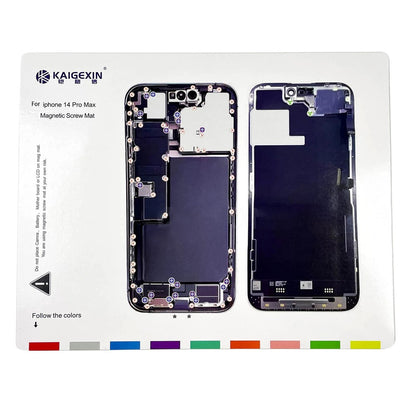 4Pcs Magnetic Work Pad for iPhone 14 Series Phone Repairing Magnetic Screw Mat Maintenance Pad