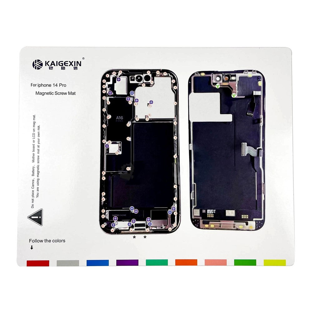 4Pcs Magnetic Work Pad for iPhone 14 Series Phone Repairing Magnetic Screw Mat Maintenance Pad