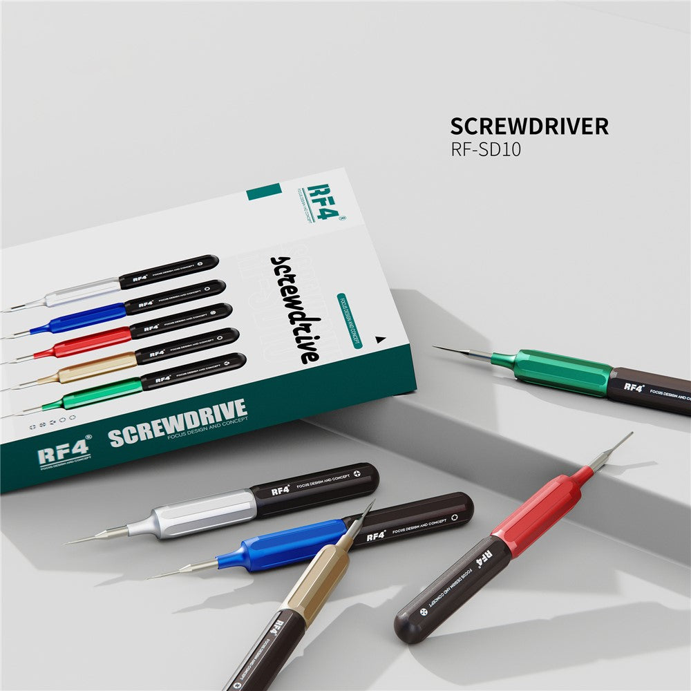 RF4 RF-SD10 5Pcs Double Bearing Rotary Screwdriver Set Handheld Precision Screwdriver Tool Kit for Cell Phones, Tablets