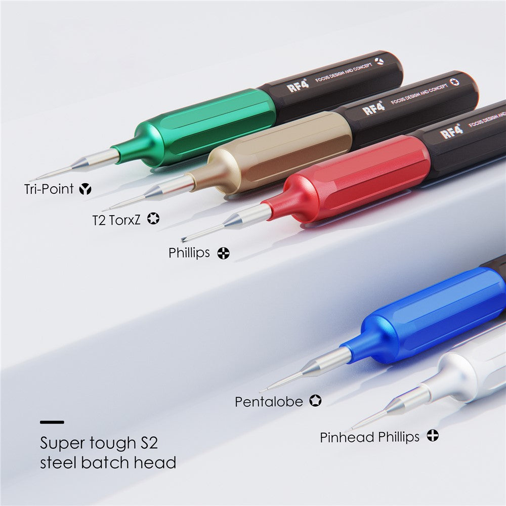 RF4 RF-SD10 5Pcs Double Bearing Rotary Screwdriver Set Handheld Precision Screwdriver Tool Kit for Cell Phones, Tablets
