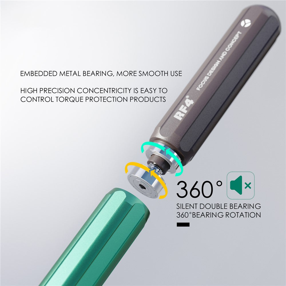RF4 RF-SD10 5Pcs Double Bearing Rotary Screwdriver Set Handheld Precision Screwdriver Tool Kit for Cell Phones, Tablets