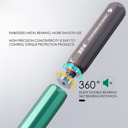RF4 RF-SD10 5Pcs Double Bearing Rotary Screwdriver Set Handheld Precision Screwdriver Tool Kit for Cell Phones, Tablets
