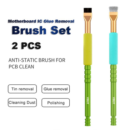 VBEST VBST-81 2Pcs PCB Circuit Board Cleaning Brush Motherboard IC Tin / Glue Remover