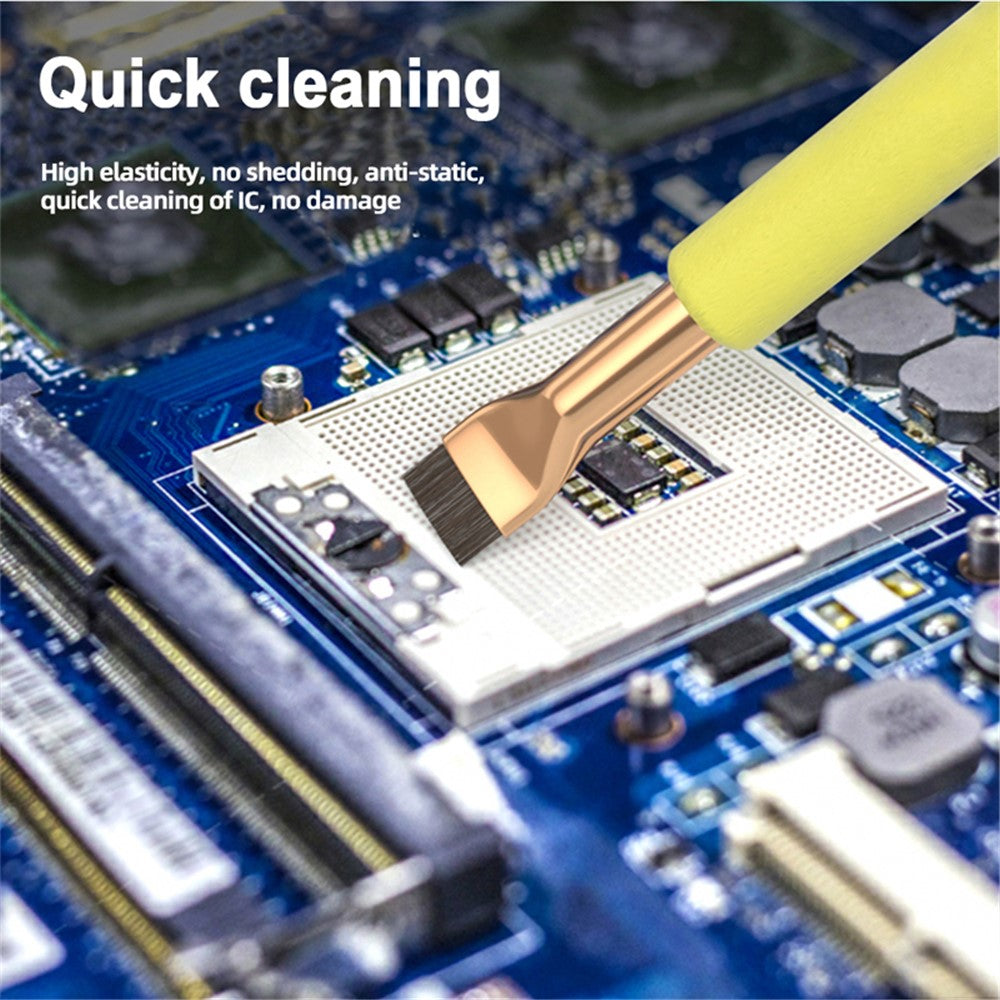 VBEST VBST-81 2Pcs PCB Circuit Board Cleaning Brush Motherboard IC Tin / Glue Remover