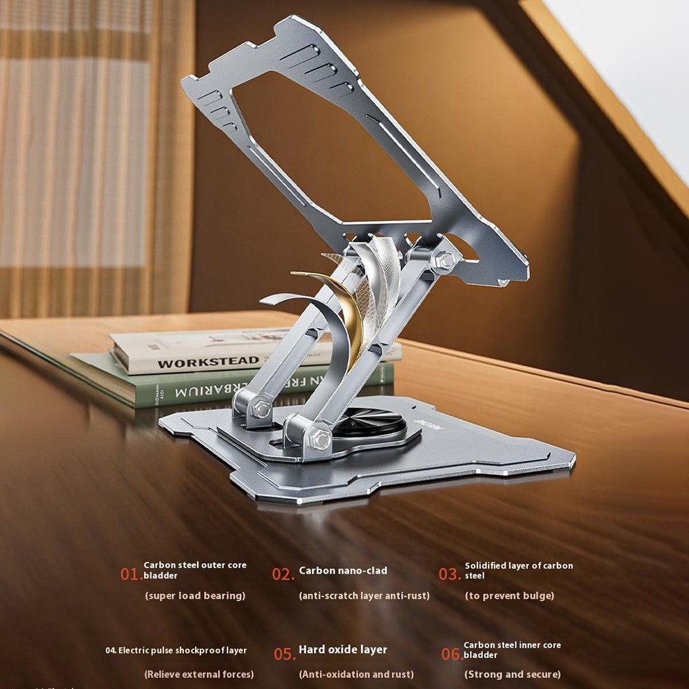 WEKOME WA-S105 Foldable Phone Tablet Holder Rotatable Adjustable Carbon Steel Stand For 4.7-13 Inch Devices