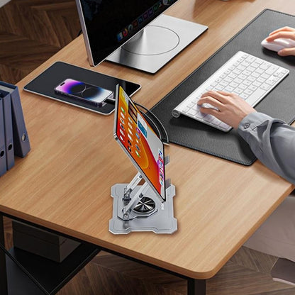 WEKOME WA-S105 Foldable Phone Tablet Holder Rotatable Adjustable Carbon Steel Stand For 4.7-13 Inch Devices