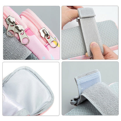 18 x 9cm Arm Band Elastic Phone Holder Flower Pattern Small Item Storage Bag Armband Cell Phones Pouch (Size: L)