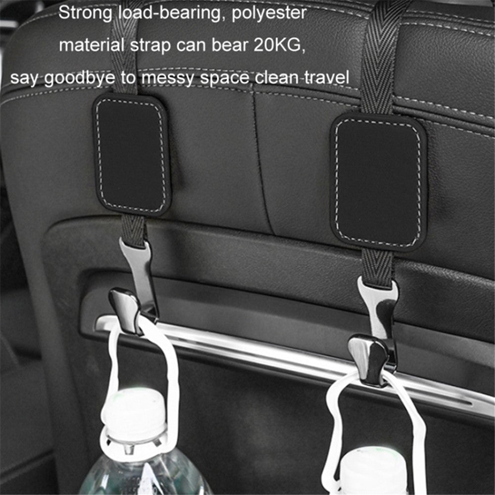 Car Headrest Hook Seat Back Hanger Suede Multifunction Storage Hook Auto Interior Organizer