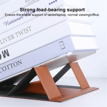 Portable Stand for 14-inch Laptop Magnetic PU Leather Notebook Foldable Holder Mount