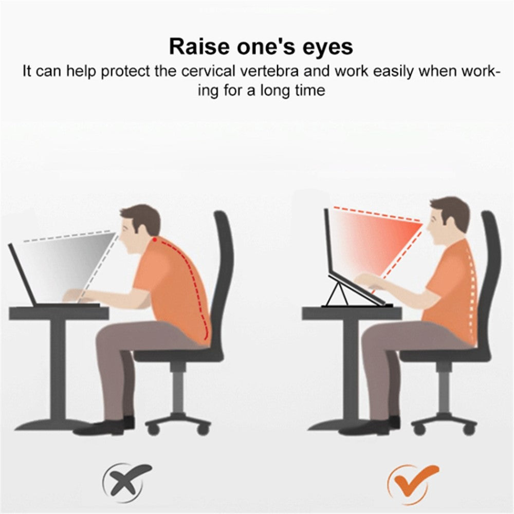 Portable Stand for 14-inch Laptop Magnetic PU Leather Notebook Foldable Holder Mount