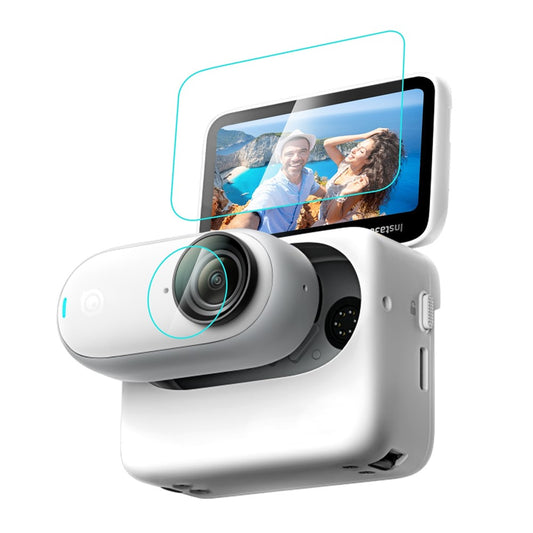 PULUZ PU870T For Insta360 GO 3 Screen + Lens Protector Tempered Glass HD Anti Scratch Film