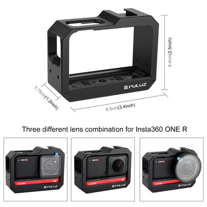 PULUZ PU511 For Insta360 ONE R Aluminum Alloy Frame Cold Shoe Mount Protective Cage