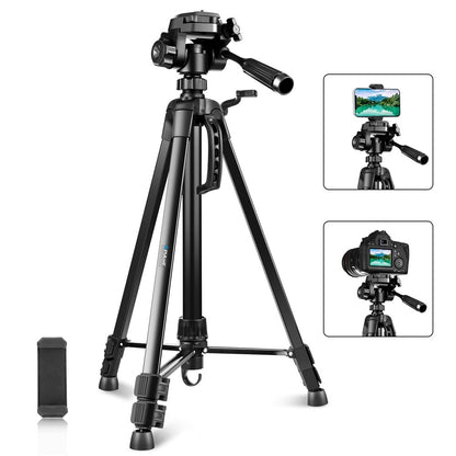 PULUZ PU3096 Smartphone Camera Selfie Live Streaming Tripod Stand with Pan Tilt Head and Phone Clamp