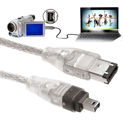 CA-047 1.2m 1394 6-Pin to Firewire 400 IEEE 1394 4-Pin Male iLink Adapter Cable Converter Cord for Camera Camcorder
