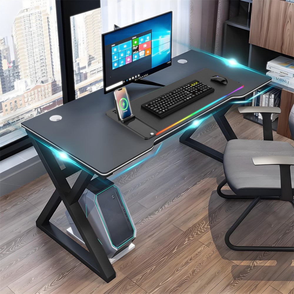 H18 Smartphone 15W Wireless Charging Keyboard Mouse Pad Foldable Multifunctional LED Illuminated Mousepad