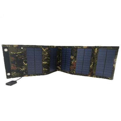 15W Portable Outdoor Solar Charger 5 Folding Solar Panels USB Phone Charging Power Bank