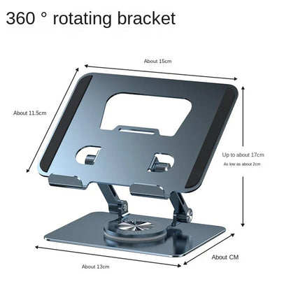 YY-J18 Heat Dissipation Hollow Tablet Stand 360 Degree Rotatable Foldable Phone Bracket