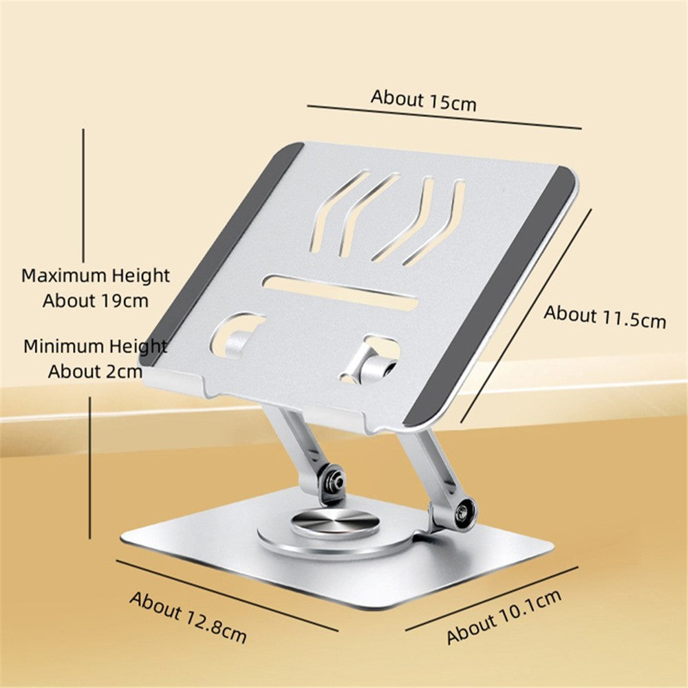 P2042 Foldable Tablet Stand Holder Alloy Steel 7-12 inch Tablet PC Desktop Mount for Hands-Free Use