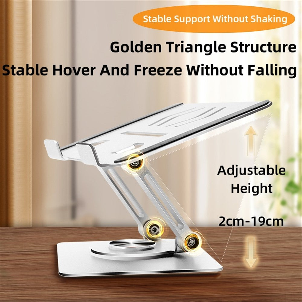 P2042 Foldable Tablet Stand Holder Alloy Steel 7-12 inch Tablet PC Desktop Mount for Hands-Free Use