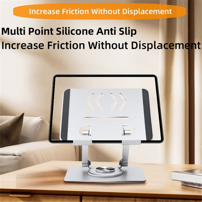 P2042 Foldable Tablet Stand Holder Alloy Steel 7-12 inch Tablet PC Desktop Mount for Hands-Free Use