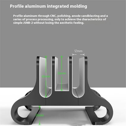JIUSHARK JSNB-2X 3-Slot Vertical Laptop Stand Holder Tablet PC Desk Organizer Display Mount