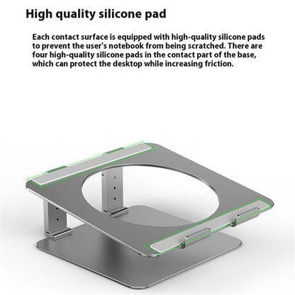 JIUSHARK 17-inch Notebook Desktop Heat Dissipation Stand Aluminum Alloy Laptop Heighten Bracket