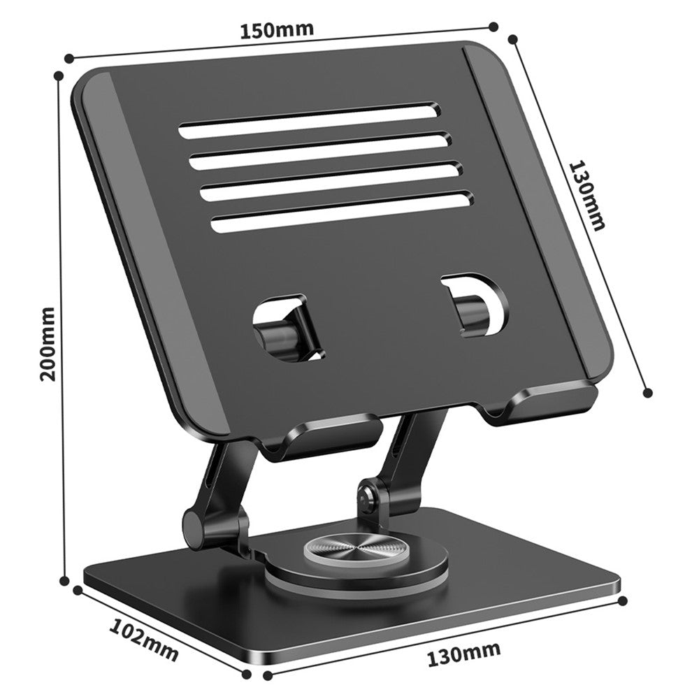 XWJ-2082 Striped Hollow-out Desktop Stand with 360 Degree Rotating Base for Phones / Tablets