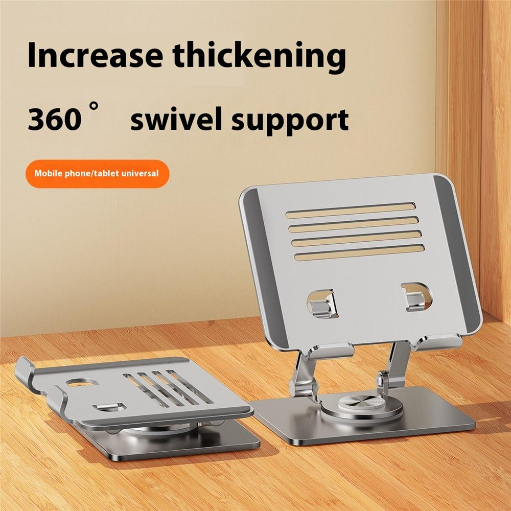 XWJ-2082 Striped Hollow-out Desktop Stand with 360 Degree Rotating Base for Phones / Tablets